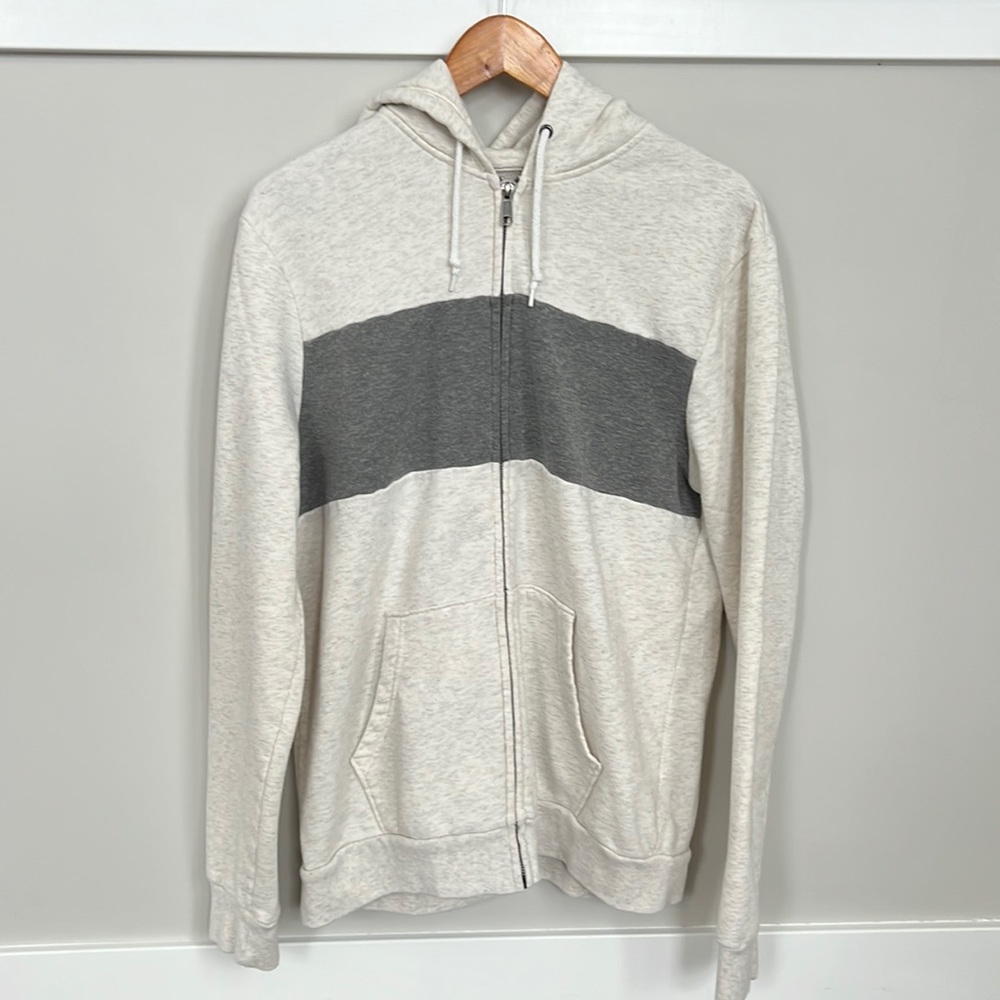 Two-tone, grey, Old Navy hoodie.